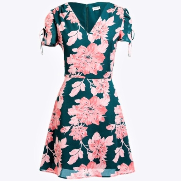 J. Crew Factory Dresses & Skirts - J. Crew Floral Dress - Pink and Teal